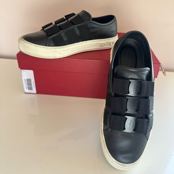 Salvatore Ferragamo Shoes - Salvatore Ferragamo Nataly sneakers 8C nero calf